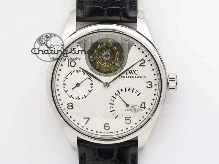 MIROTIME 0513 Portuguese Real PR Real Annual Calendar IW5035 YLF 1:1 Best Edition White Dial On Leather Strap A Refined 7243